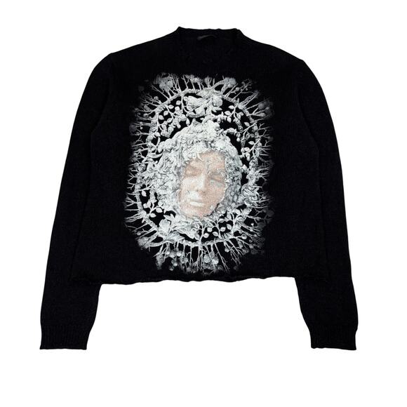 RH45 Freya Cropped Sweater 23.5x26 Grunge Punk Streetwear L/XL